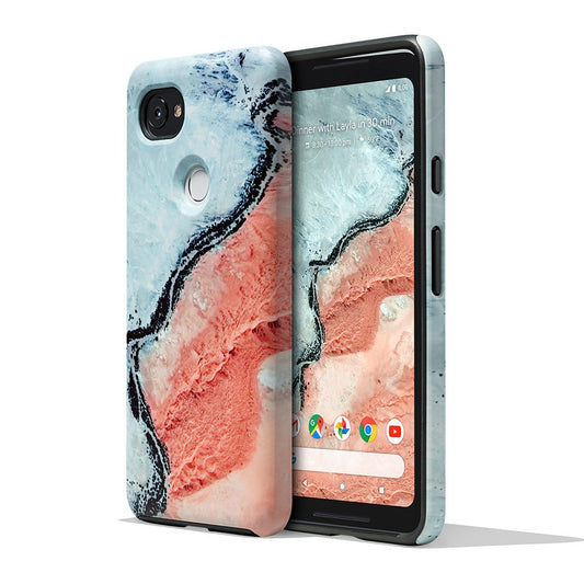GOOGLE GA00182 Case for Pixel 2 XL, Light Blue, Orange