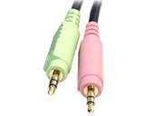 StarTech.com 6ft 4-in-1 USB DisplayPort® KVM Switch Cable w/Audio & Microphone (DP4N1USB6)