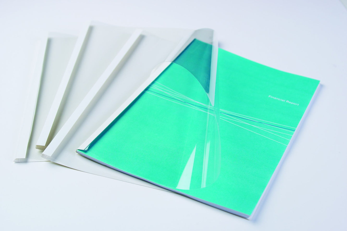 Fellowes Thermal Binding System Cover, PVC, Holds 43 Sheets, 9.75 x 11.125 Inches, Clear, 10 Each (52220)