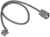 C2G 52015 VGA Cable - Premium Shielded HD15 SXGA M/M Monitor Cable with 90° Downward-Angled Male Connector, Gray (3 Feet, 0.91 Meters)