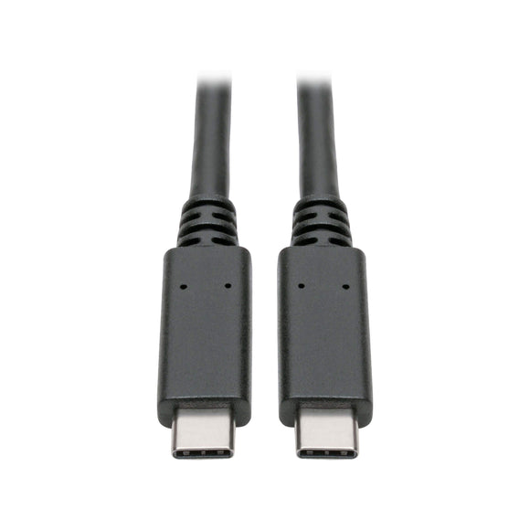 Tripp Lite USB C Cable USB 3.1 Gen 1 5A Type C M/Fast Charging, 6' (U420-003-5A), 3 Feet, Black