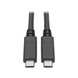 Tripp Lite USB C Cable USB 3.1 Gen 1 5A Type C M/Fast Charging, 6' (U420-003-5A), 3 Feet, Black