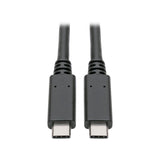 Tripp Lite USB C Cable USB 3.1 Gen 1 5A Type C M/Fast Charging, 6' (U420-003-5A), 3 Feet, Black