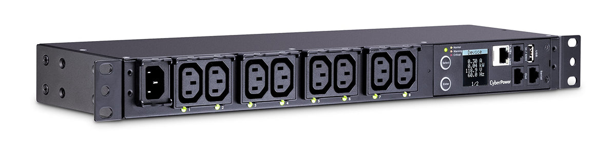 CyberPower PDU81004 Switched Metered-By-Outlet PDU, 100-240V/15A, 8 Outlets, 1U Rackmount