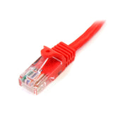 StarTech.com Cat5e Ethernet Cable - 2 ft - Red- Patch Cable - Snagless Cat5e Cable - Short Network Cable - Ethernet Cord - Cat 5e Cable - 2ft (45PATCH2RD)