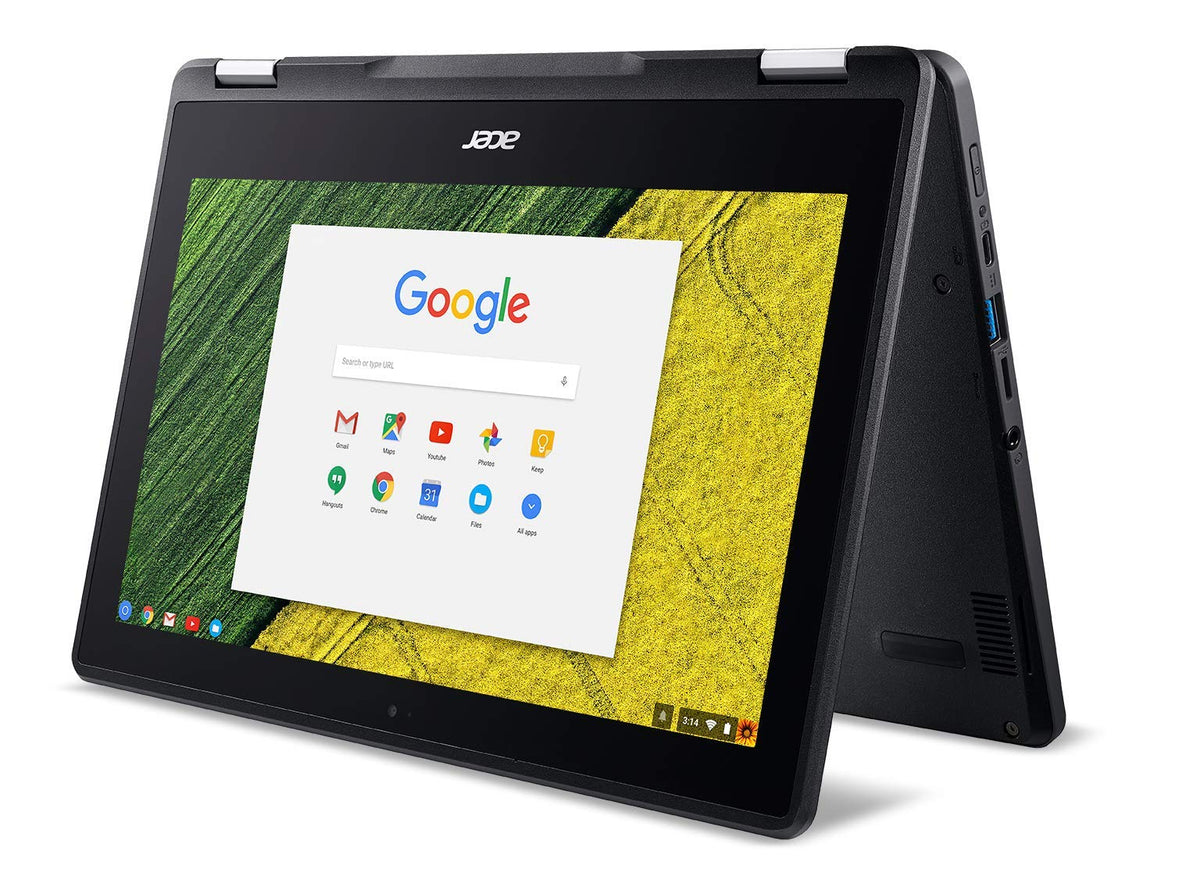 Acer Chromebook Professional Spin Series, Convertible, Ruggedized,  11.6" LCD Touch Screen, Intel Celeron 3350, 4GB Ram, 32Gb eMMC, Black, Chrome OS, R751T-C8HR-CA