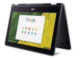 Acer Chromebook Professional Spin Series, Convertible, Ruggedized,  11.6" LCD Touch Screen, Intel Celeron 3350, 4GB Ram, 32Gb eMMC, Black, Chrome OS, R751T-C8HR-CA