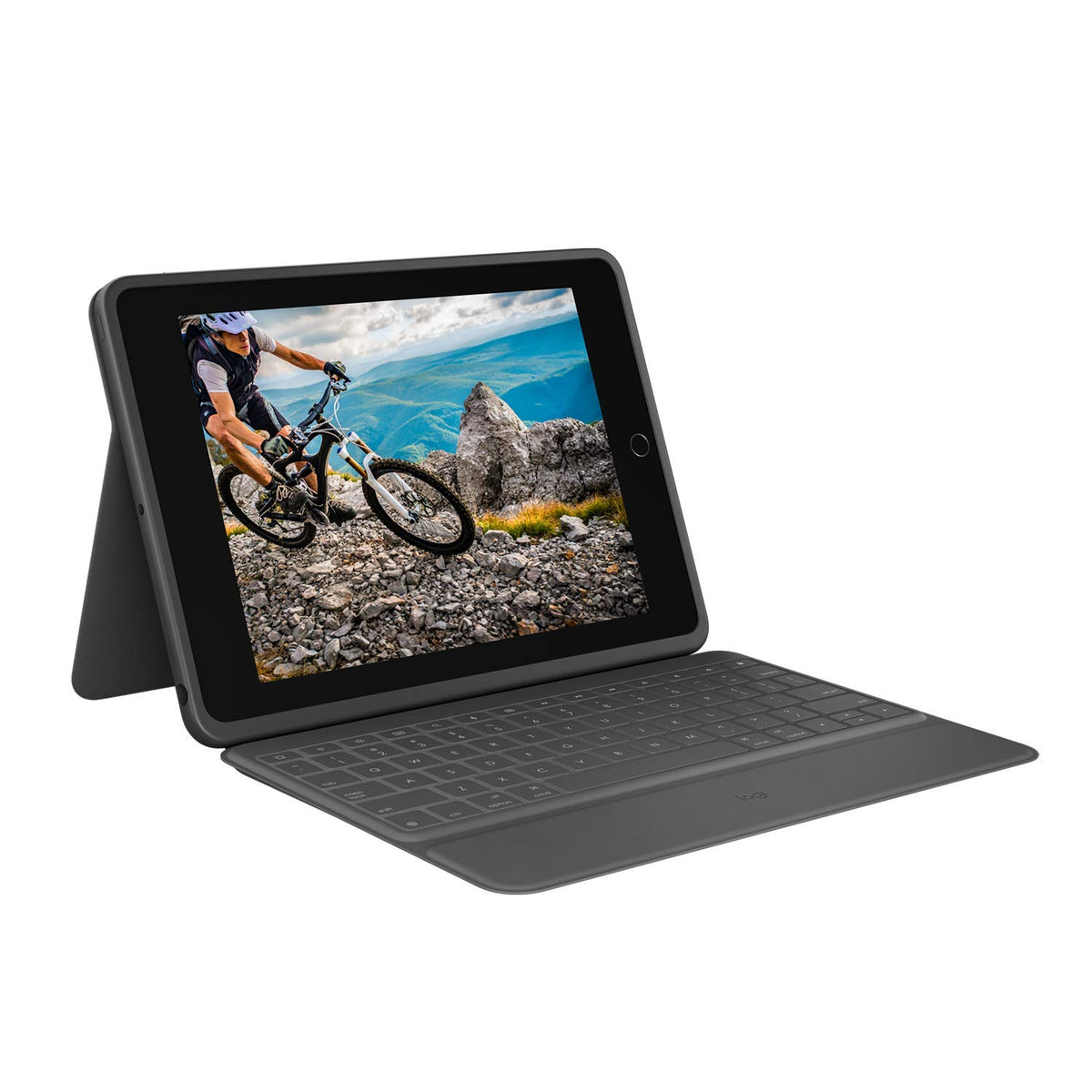 Logitech Rugged Folio Compatible with Seventh-Generation iPad, Graphite