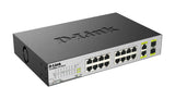 D-Link DES-1018MP 18-Port 10/100 Unmanaged Desktop or Rackmount PoE Switch including 2 1000BASE-T/SFP Combo Ports