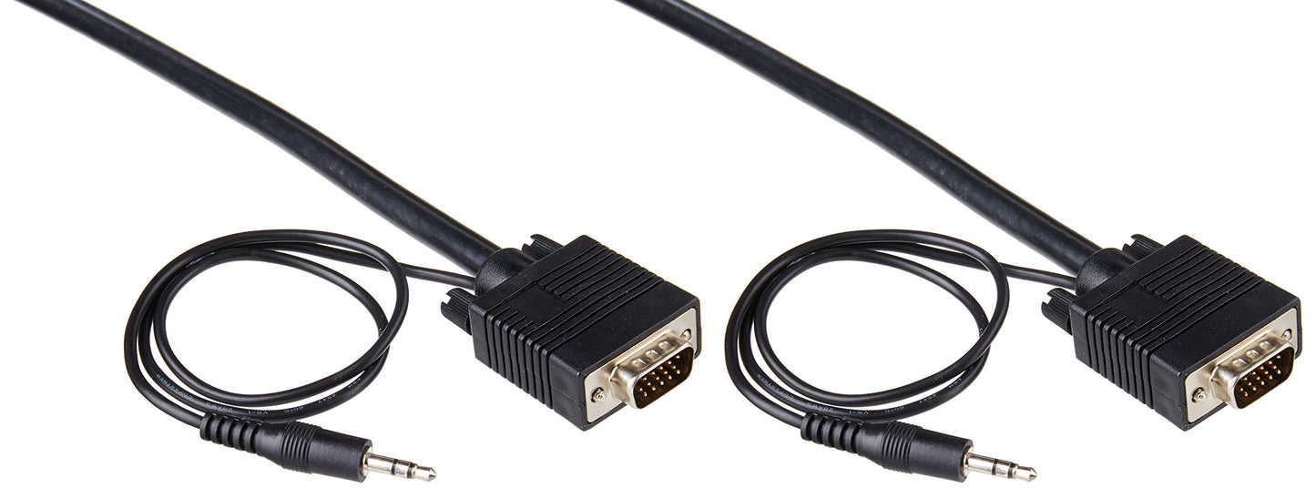 BlueDiamond 6841 Svga Mm Cable with Audio, Black, 15 ft