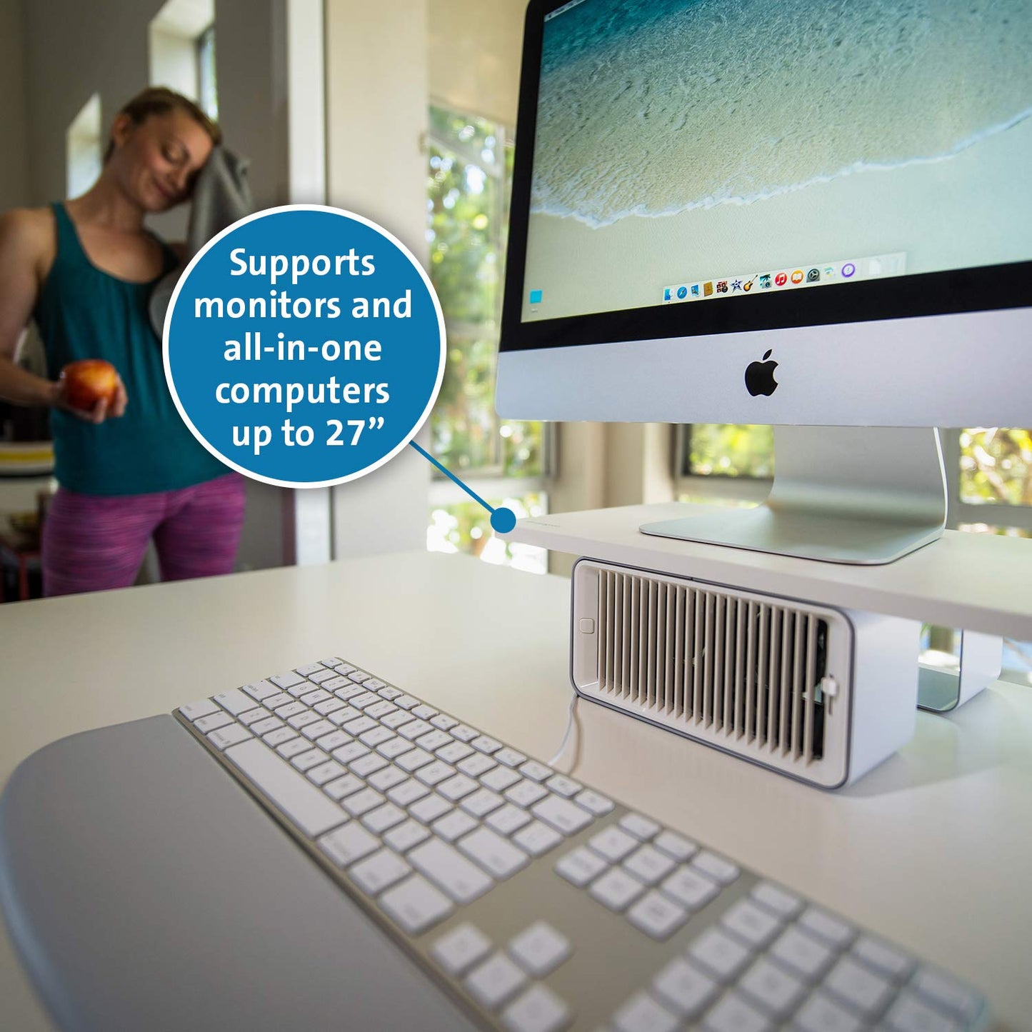 Kensington Cool View Wellness Monitor Stand with Desk Fan (K55855WW)