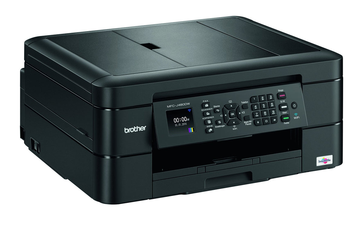 Used Brother MFC-J480DW - Wireless Inkjet Color All-in-One Printer w Auto Document Feeder, Amazon Dash Replenishment Enabled