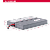 Cyber Power CA RB0690X4B UPS Replacement Battery Cartridge, 6V/9AH