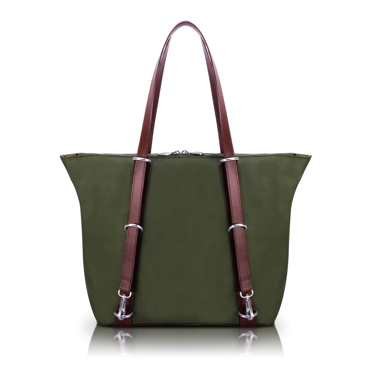 McKlein 18481 USA Dylan 3-in-1 Nylon Convertible Backpack Tote Green