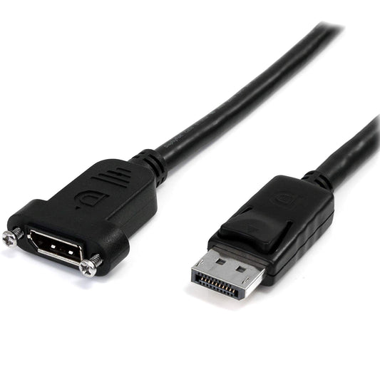 StarTech.com Powered DisplayPort Panel Mount Cable with Power - 3 feet