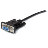 StarTech.com DB9 RS232 Serial Extension Male to Female Cable, 2m, Black (MXT1002MBK)