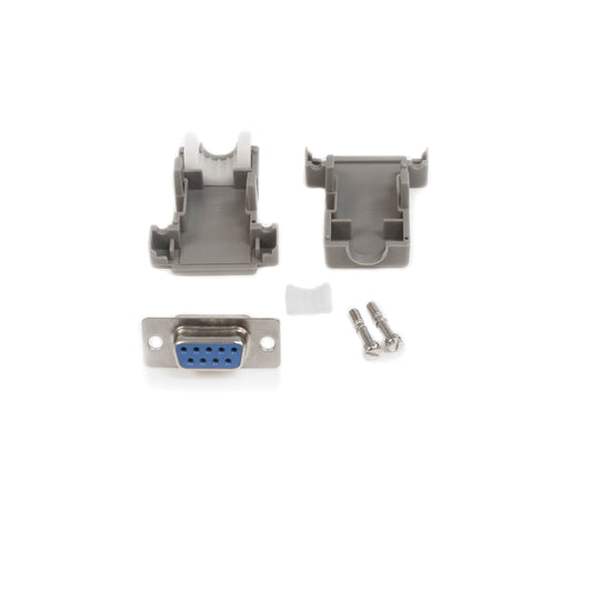 StarTech.com C9PSF Assembled DB9 Female Solder D-SUB Connector with Plastic Backshell (Gray)
