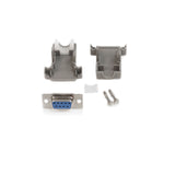 StarTech.com C9PSF Assembled DB9 Female Solder D-SUB Connector with Plastic Backshell (Gray)
