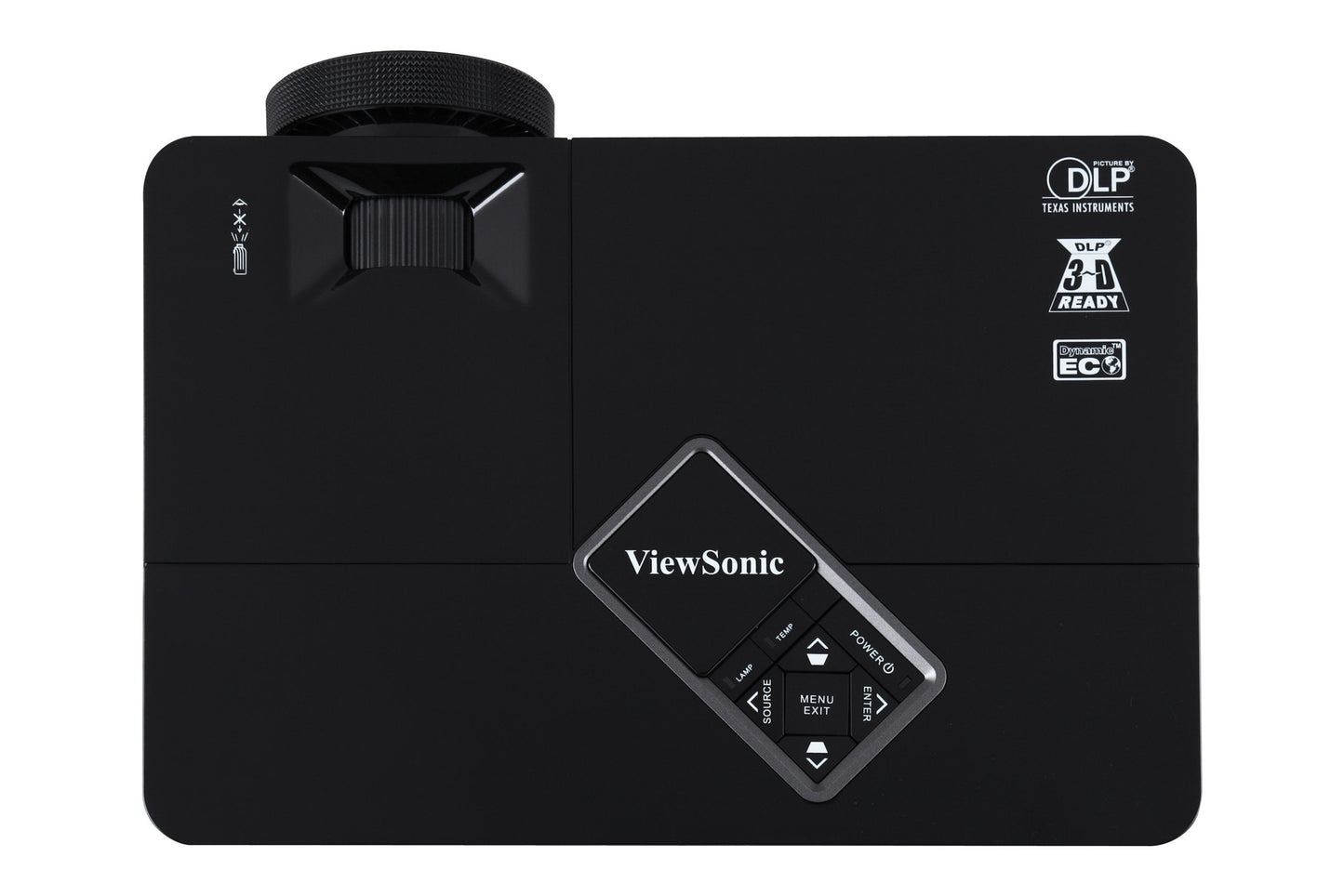 ViewSonic PJD5234 XGA DLP Projector with 2700 ANSI Lumens, 15000:1 Contrast Ratio, HDMI, 3D Blu-Ray Ready, Integrated Speaker and DynamicEco (Black)