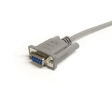 StarTech.com MXT1003 Straight Through Serial Cable-DB9 Male to Female Serial Extension Cable, 3-Feet (Gray)