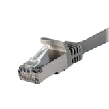 StarTech.com Cat6a Ethernet Cable - 1 ft Network Patch Cable - Gray - Shielded (STP) - Molded Cat 5 Network Cable - Cat 6a Ethernet Cord - 1ft (C6ASPAT1GR)