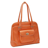 McKlein 96650 USA Avon 15" Leather Ladies' Laptop Briefcase Orange