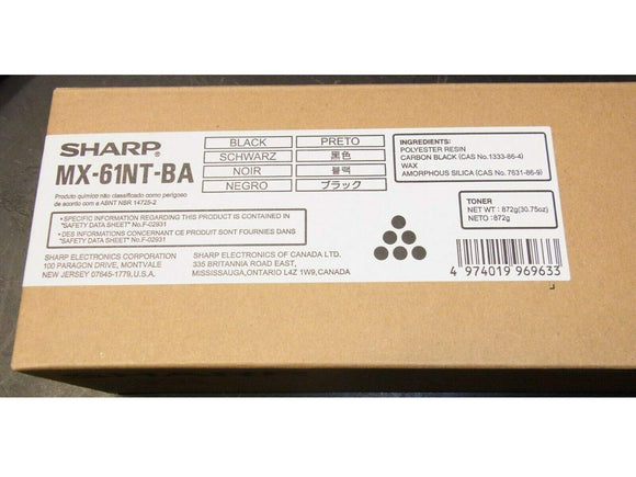 Sharp MX-60NTBA Black Toner Cartridge for USE in MX3050N MX3070N MX3550N MX3570N