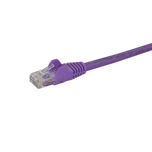 StarTech.com N6PATCH3PL Gigabit Snagless RJ45 UTP Cat6 Patch Cable, 3-Feet (Purple)