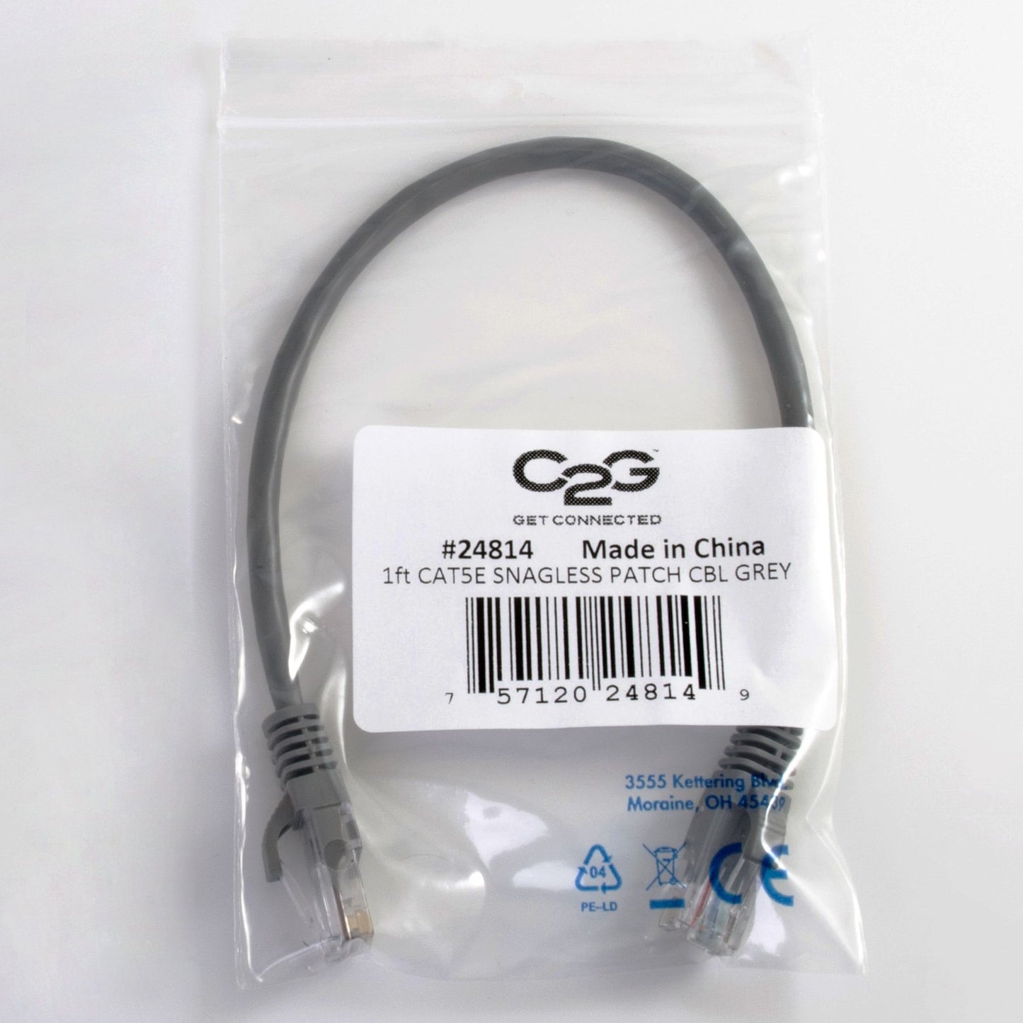 Cables to Go 7ft Cat5e Snagless Patch CBL Grey