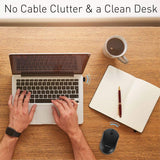 Macally 2.4G Wireless Mouse with 3 Button, Smooth Scroll Wheel, Dongle Receiver, Compatible with Desktop Computer Windows PC, Apple MacBook Pro/Air, iMac, Mac Mini, Laptops (Black)