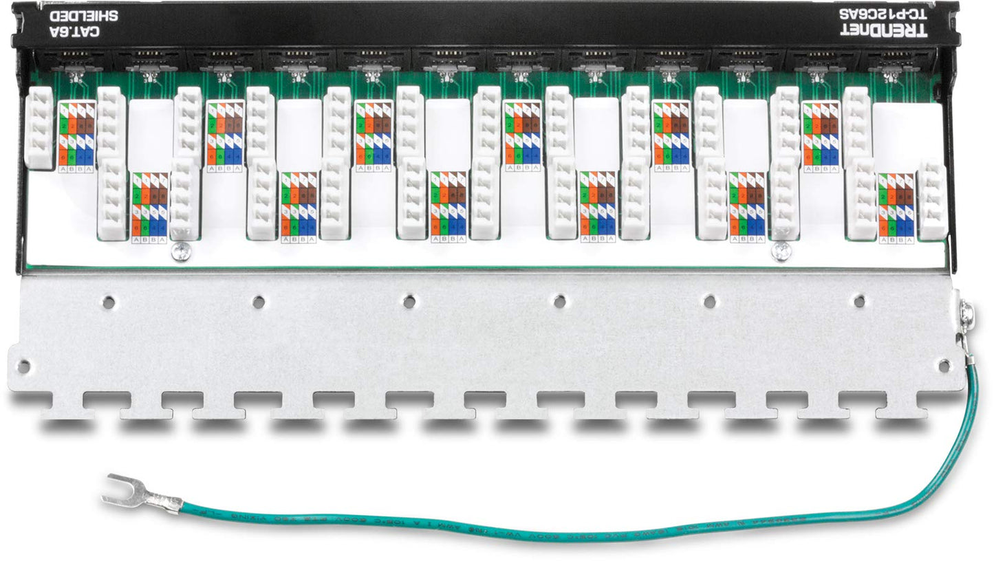 TRENDnet 12-Port Cat6A Shielded Wall Mount Patch Panel