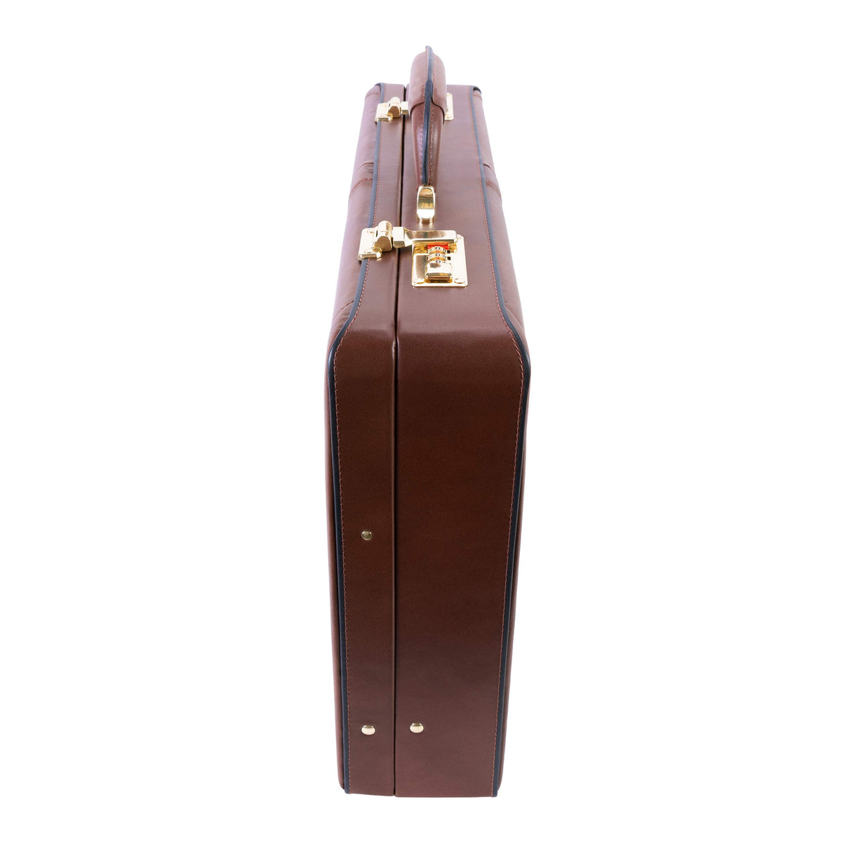 McKlein 80444 USA Reagan Leather 3.5" Attaché Briefcase Brown