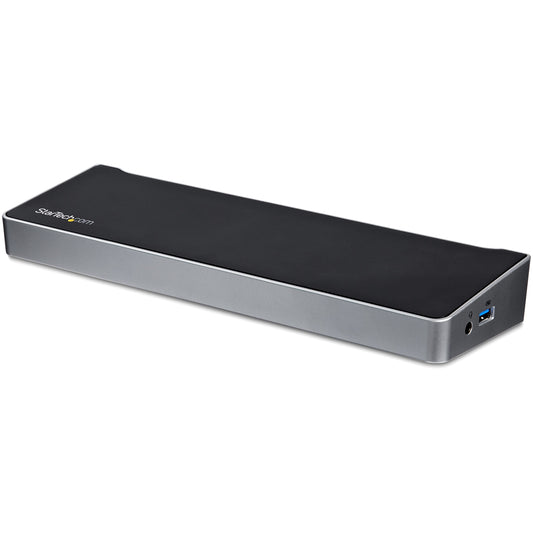 StarTech.com Triple Monitor USB 3.0 Laptop Docking Station - 4K HDMI, 2X DisplayPort - Universal USB Dock for Windows & Mac OS (USB3DOCKH2DP)