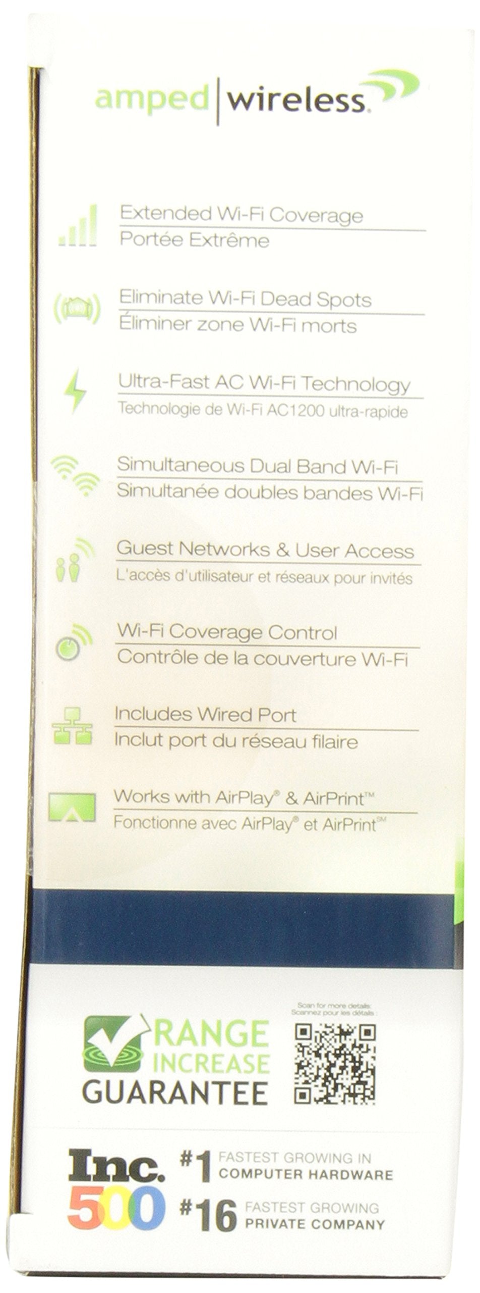 AMPED WIRELESS REC15A-CA High Power Compact AC 2.4GHz Wifi Extender 802.11 a/b/g/n/ac