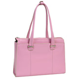 McKlein 96549 USA Alexis 14" Leather Ladies' Laptop Briefcase Pink