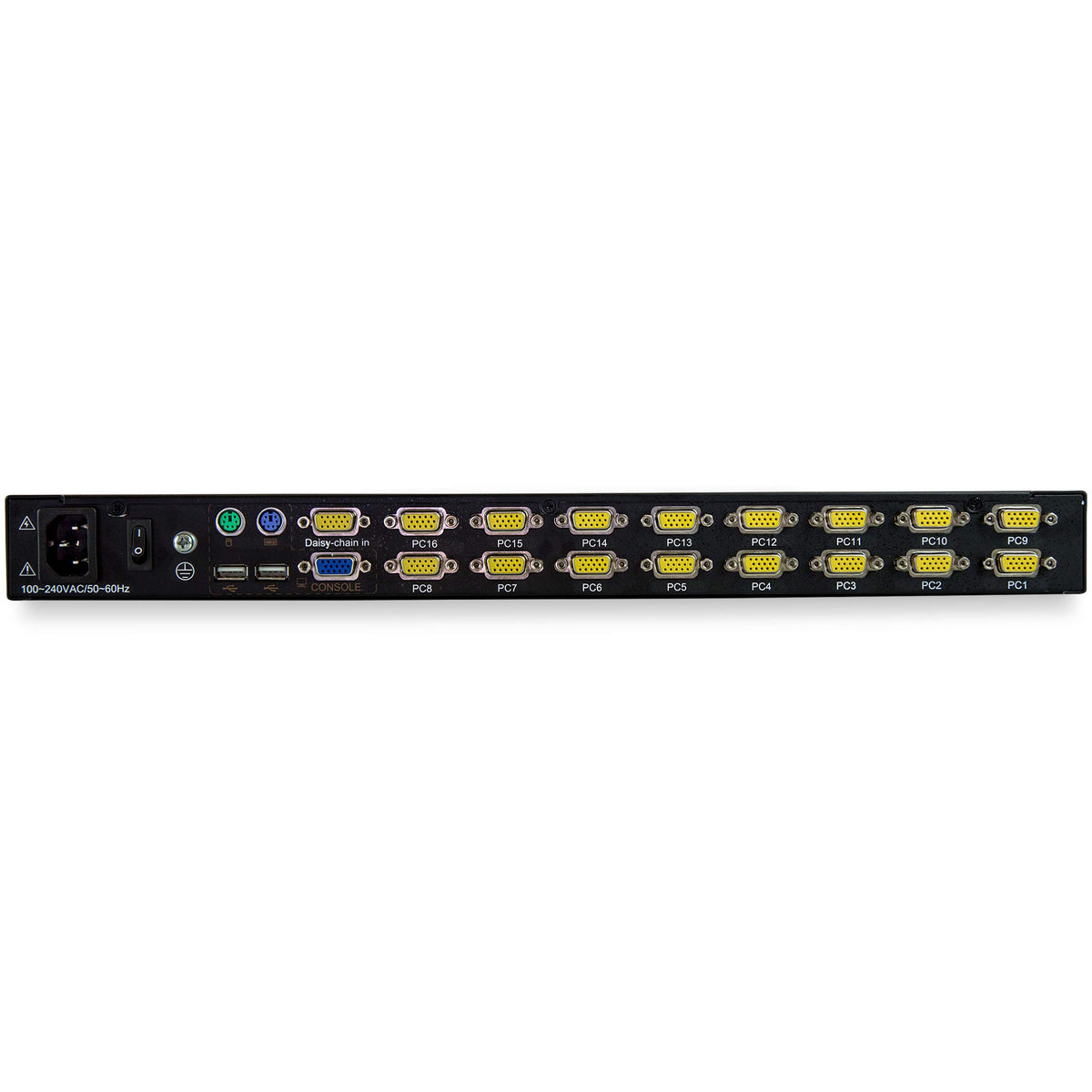16 Port Rackmount KVM Console - 17 Inch Display - 1U VGA KVM Console
