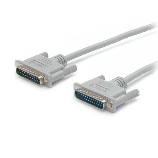 StarTech.com SC10MM Straight Through Serial Parallel Cable, DB25 M/M, 10-Feet (Gray)