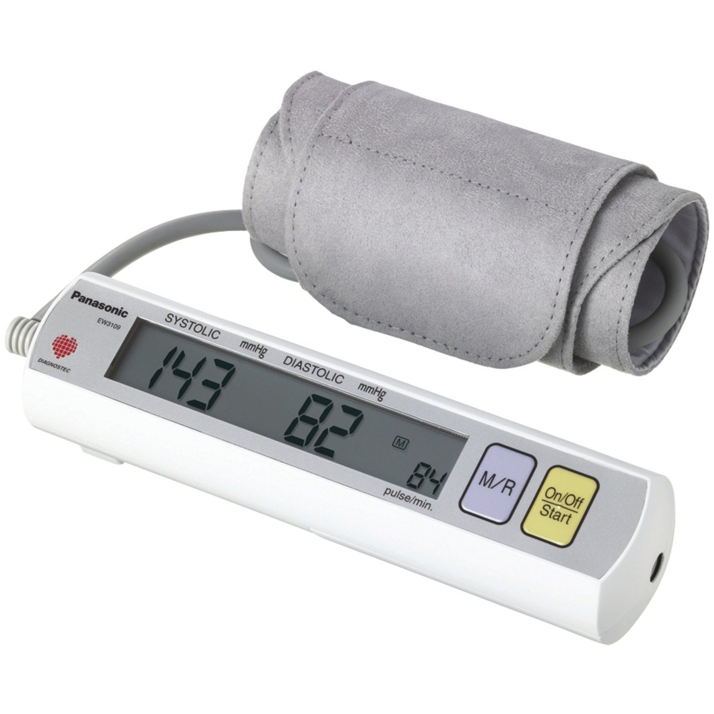 Panasonic EW3109W Portable Upper Arm Blood Pressure Monitor White/Grey