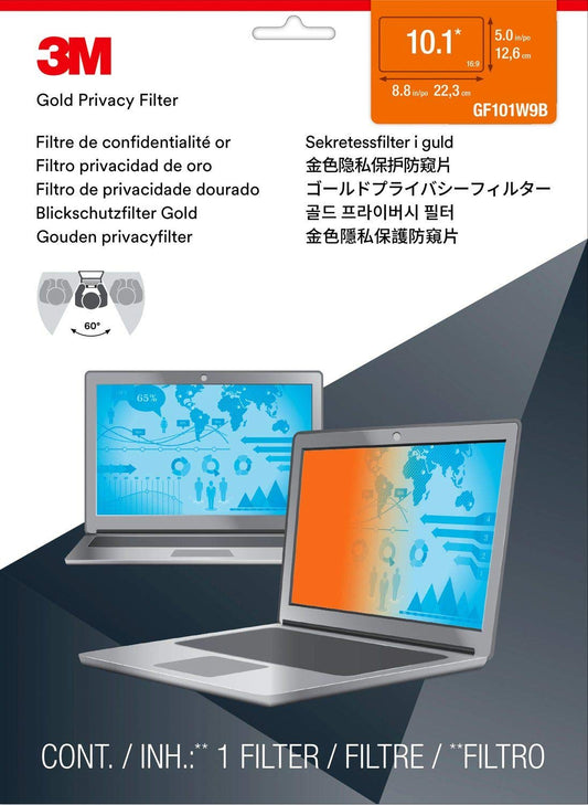 3MTM Gold Privacy Filter for Widescreen Laptops, 10.1 Inch, (GPF10.1W)