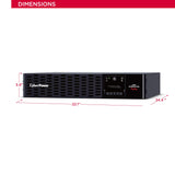 Cyber Power CA PR2000RTXL2UN Smart App Sinewave UPS System, 2000VA/2000W, 8 Outlets, 2U Rack/Tower, Rmcard205 Pre-Installed