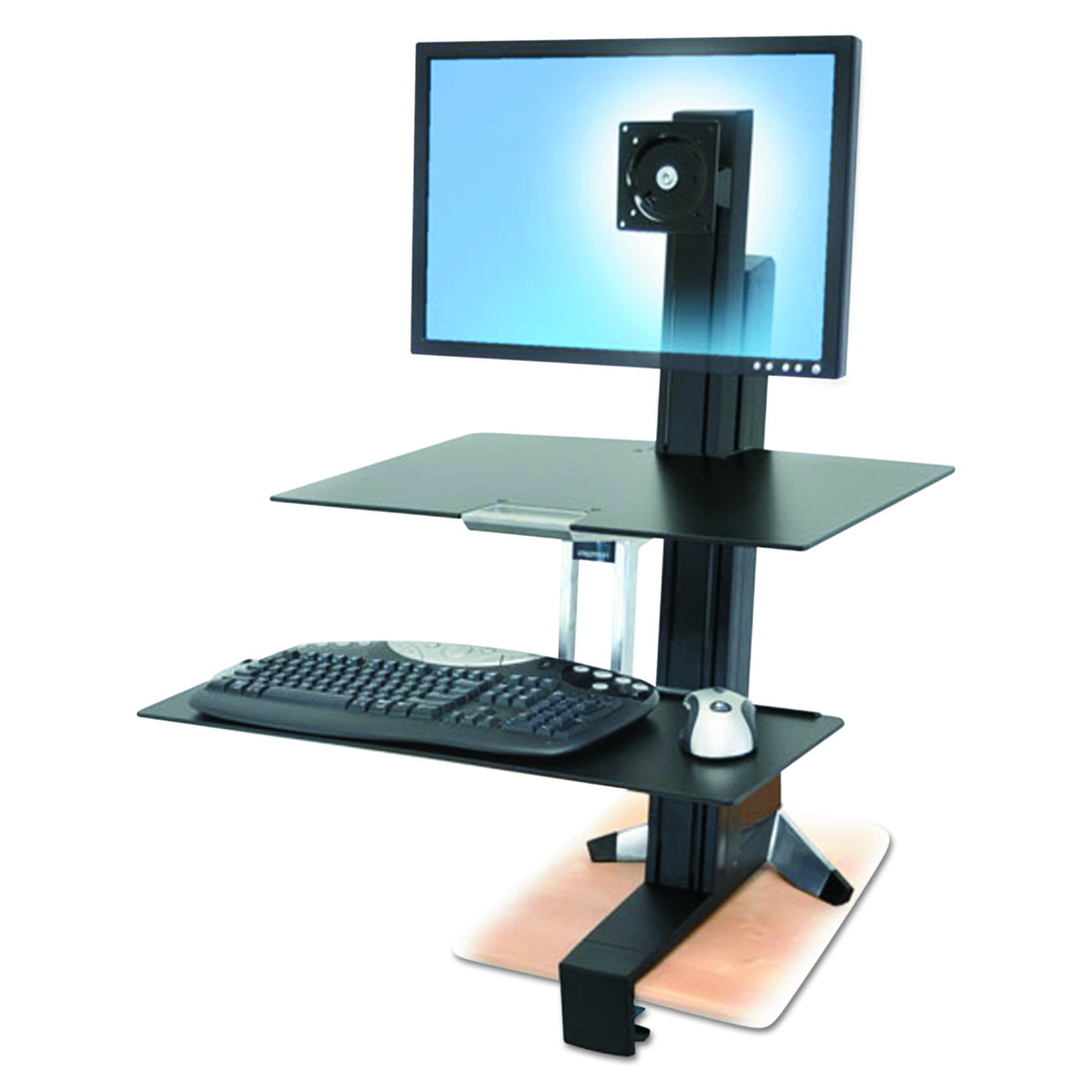 Workfit-S Sit-Stand Workstation for Mid-Size Monitor, Hd, With Worksurface and L