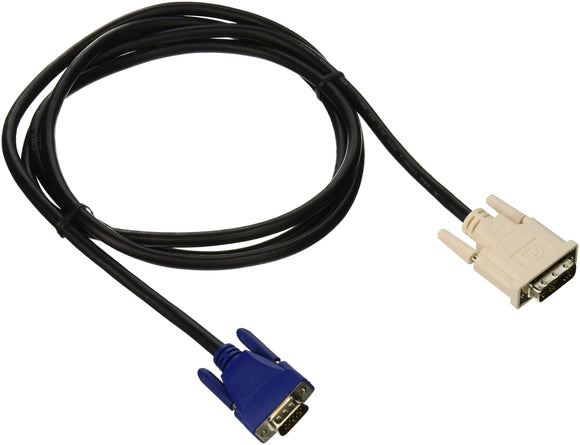C2G 26954 DVI Male to HD15 VGA Male Video Cable, Black (6.6 Feet, 2 Meters)