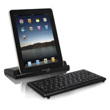 Macaroni Grill Bluetooth Keyboard with Viewing Stand (Vertical and Horizontal) for iPad, iPhone 3GS, iPod Touch 3G (Black)