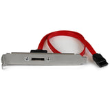 StarTech.com 18in 1 Port SATA to eSATA Plate Adapter - External SATA Plate - 6Gbps eSATA Port - Internal SATA to eSATA Adapter - 18 inch (ESATAPLT18IN)