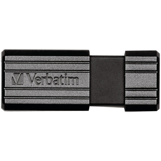 Verbatim PinStripe 128GB USB 2.0 Flash Drive, Black 49071