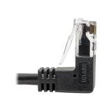 Tripp Lite Cat6 Gigabit Patch Cable Snagless Right-Angle UTP Slim, 1', Black (N201-SR1-BK)