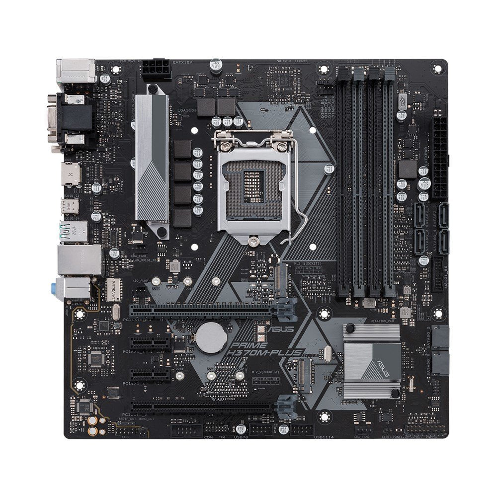 Asus Prime H370M-Plus/CSM Desktop Motherboard - Intel Chipset - Socket H4 LGA-1151 - Micro ATX - 1 x Processor Support - 64 GB D