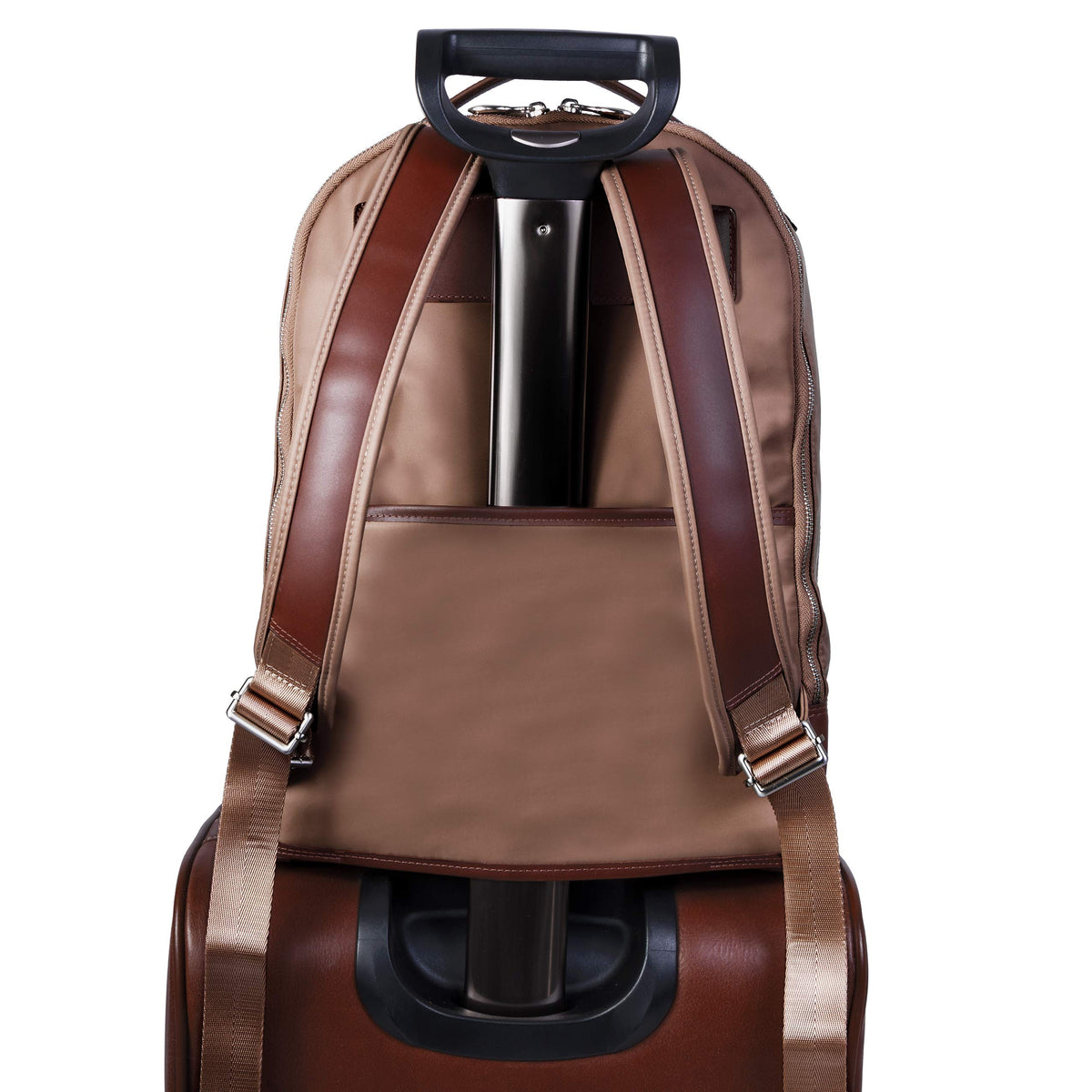 McKlein 18554 USA Parker 15" Nylon Dual Compartment Laptop Backpack Khaki