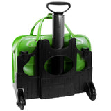 McKlein 96611 USA Lakewood 15" Leather Fly-Through Checkpoint-Friendly Patented Detachable -Wheeled Ladies' Laptop Briefcase Green