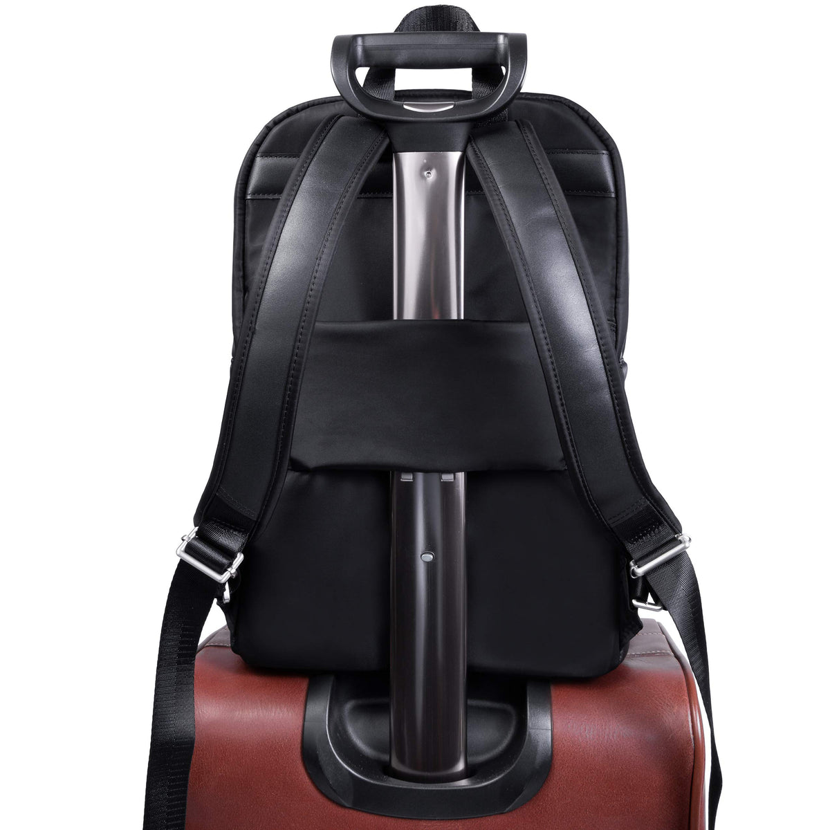 McKlein 18595 USA Brooklyn Nylon Contour Backpack Black